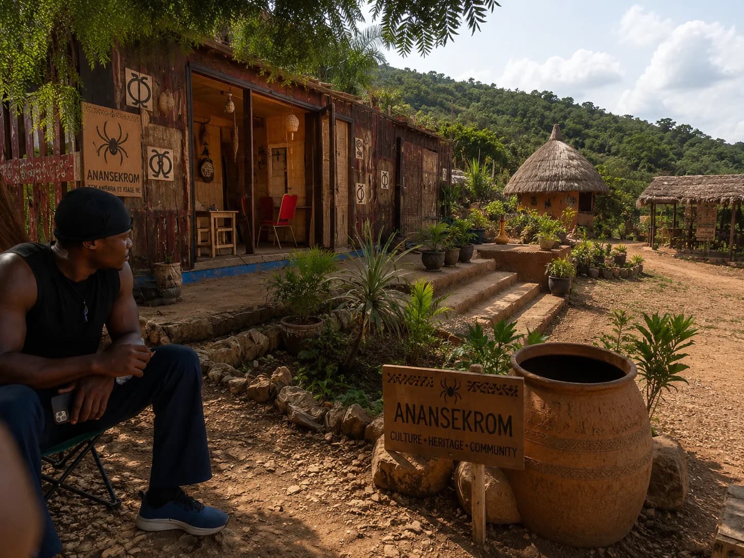 Client-supplied view of the Anansekrom cultural village